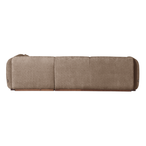WOOOD hoekbank rechts Brenvo - Structure Velvet - Lichtbruin - 73x306x178