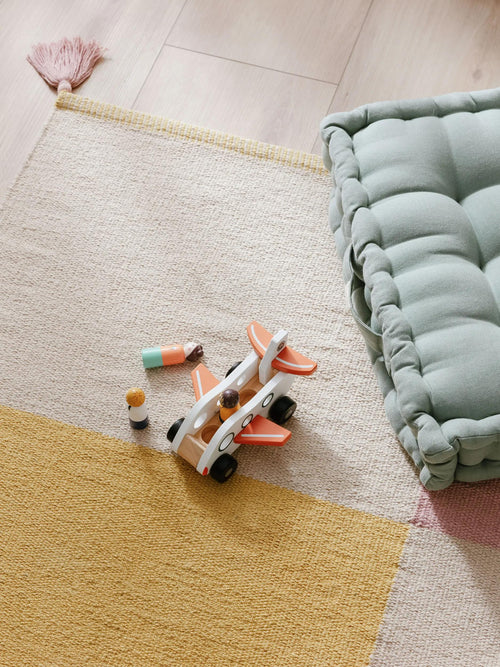 benuta kindervloerkleed Anton - veelkleurig/geel - 90x130 cm