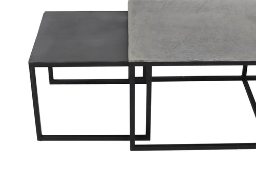 Light & Living salontafel KUMALU - 120x60x45cm - zilver - Set van 3 - vtwonen shop
