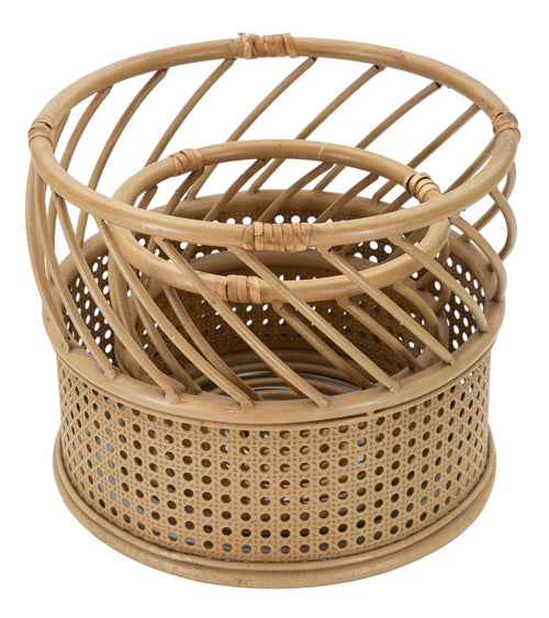 Mauro Ferretti plantenpot - set van 2 - Ø 30x25-22x18 cm - bruin
