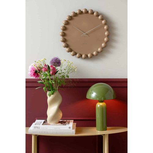 Karlsson wandklok Cadiz Dotty - bruin - Ø40cm