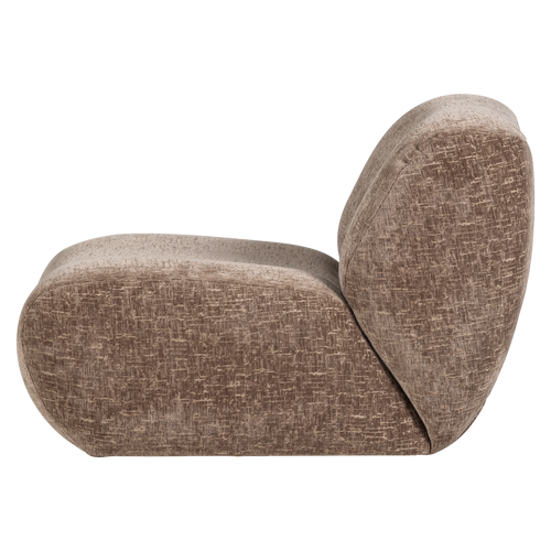 WOOOD fauteuil craquelé Nomu - Velvet - Lichtbruin - 74x76x92