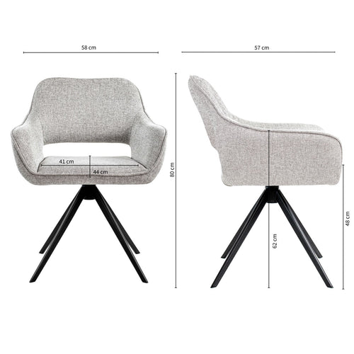 Kick draaistoel Miyo - Grijs