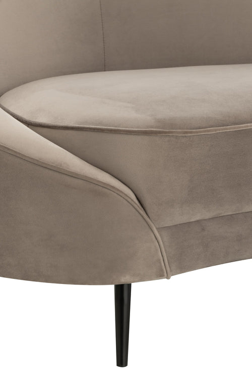 J-Line zetel Elisabeth - textiel - zilver