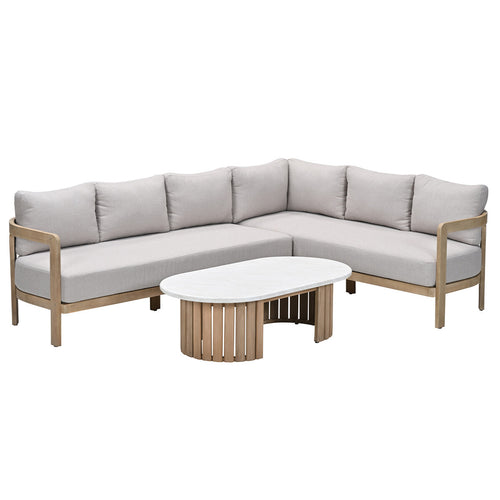 Garden Impressions Loungeset Sirocco 3-delig rechts - acacia - grey sand