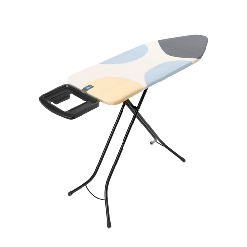Brabantia Strijkplank C, 124x45 cm, solide strijkerhouder - Spring Bubbles