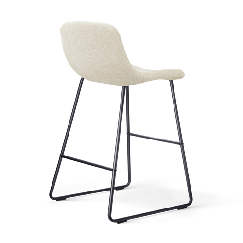 Nolon Nino-Mats barkruk cottonbeige - zwart onderstel - 65 cm - vtwonen shop