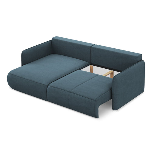 LaMiaSofa hoekbank links Palermo - textuurstof - jeans - 207x148x86