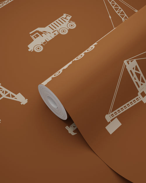 ESTAhome behang voertuigen terracotta - 53 cm x 10.05 m - 139972 - vtwonen shop