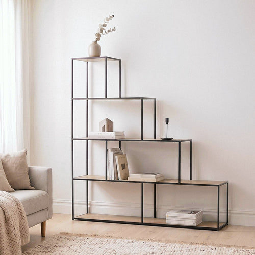 Calicosy - Boekenkast met 5 niveaus Colorado - 30x160x157 cm