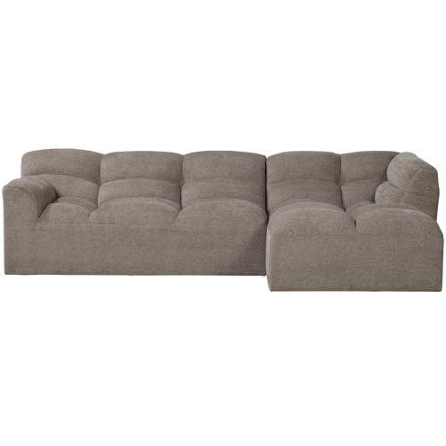 WOOOD chaise longue hoekbank rechts Tibas - Geweven Stof - Zand - 80x280x165 - vtwonen shop