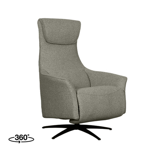 LABEL51 Elektrische Fauteuil Lund - Grijs/Zwart - 74x83x112cm