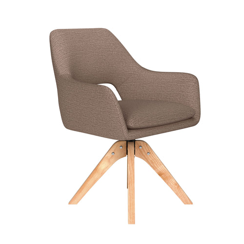 Housecraft Living Mos Eetkamerstoel Draaibaar Hout Taupe
