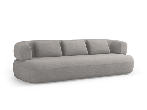 Micadoni - Bank "Jenny" 4 zitplaatsen, boucle, lichtgrijs - 90x226x73cm
