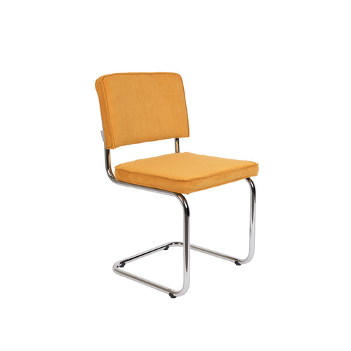 Zuiver Ridge Rib Eetkamerstoelen Geel - Set van 2 - vtwonen shop