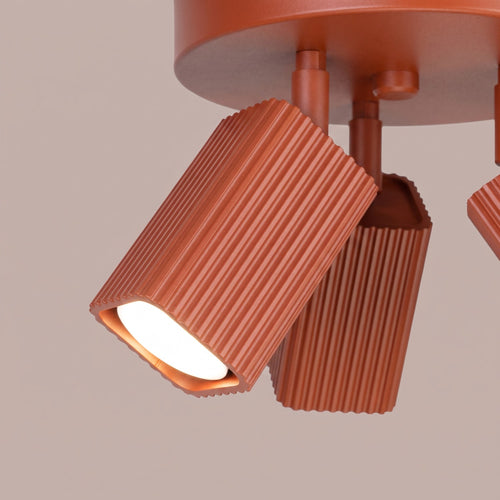 Sollux Lighting Plafondlamp RAYO 3P rode oker - 20x20x18cm