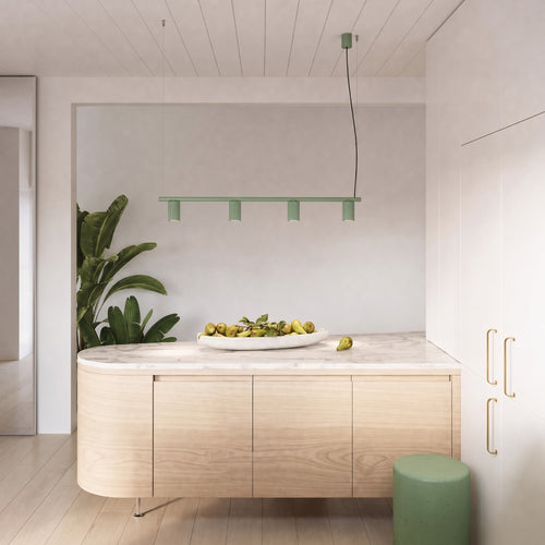 Sollux Lighting Kroonluchter RAYO 4 saliegroen - 122x6x208cm