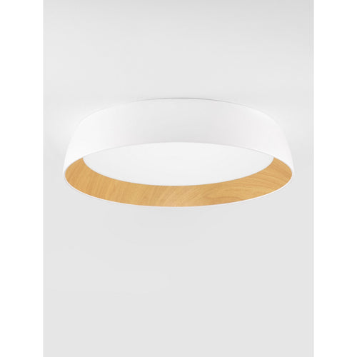 Nova Luce SIGI Inbouw plafondlamp zandwit, hout, Triac dimbaar, LED 50W 4201lm 3000K