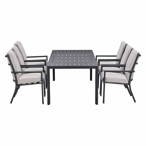 Garden Impressions Tuinset Senja 7-delig desert sand - Kasper tuintafel 220x93 cm