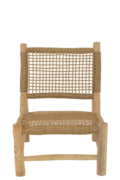 J-Line zetel Vita - teak/kunststof - naturel