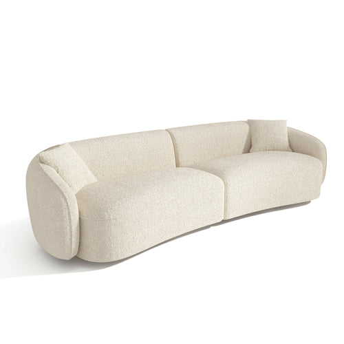 Sia Home - Rechte bank CELINE - Bouclette stof - Crème - 260cm