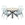 Garden Impressions tuinset Ross - Tulli zwart - light teak look - 220x115 cm