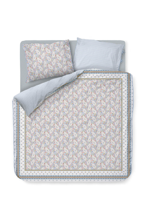 Pip Studio Dekbedovertrek Kairi Bloom - 240 x 200/220 cm - Licht blauw