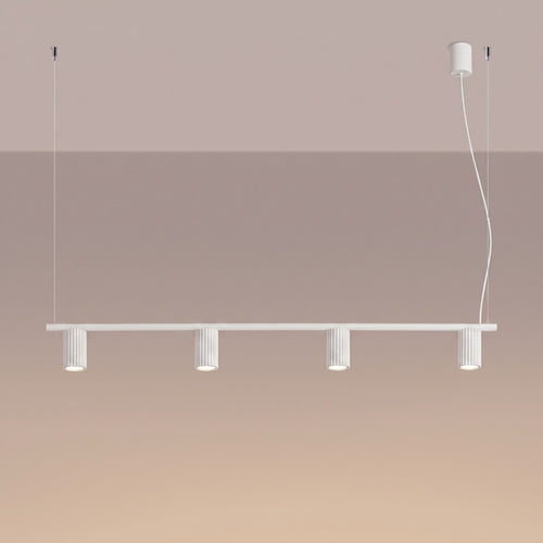 Sollux Lighting Kroonluchter KARBON 4 wit - 122x6,5x212cm