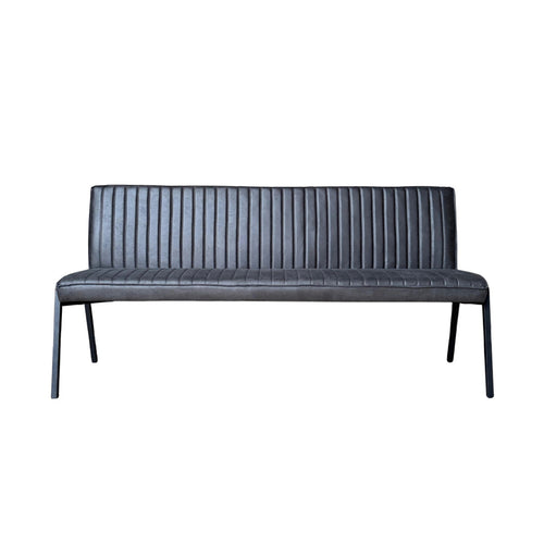 Starfurn Eetkamerbank Tivoli - Antraciet Leer - 185x56x88cm