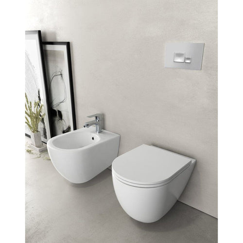 Isvea Wc Toilet Badkamer Hangend Wit Inclusief Softclose Toiletbril - vtwonen shop