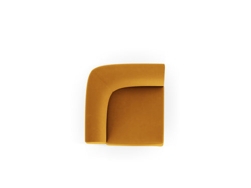 Micadoni Hoekmodule Miley flueel geel - 90x90x70cm
