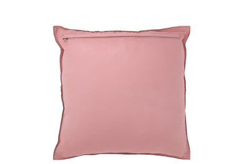 J-Line kussen Koehaar - leder - rood - vtwonen shop