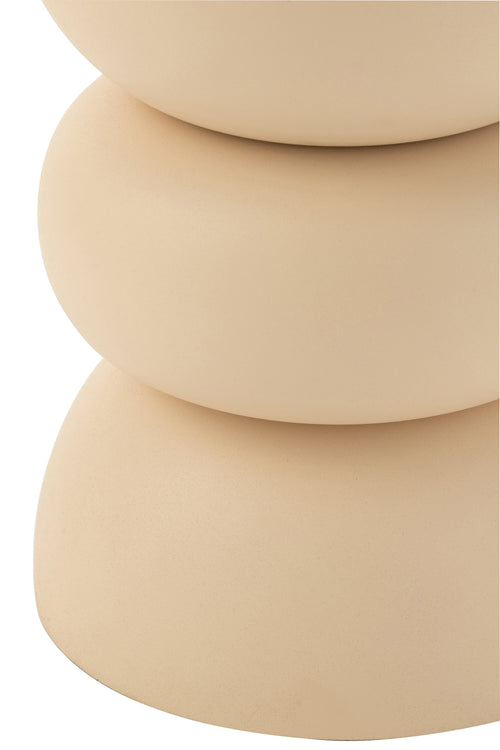 J-Line bijzettafel Lise - ijzer - beige - vtwonen shop