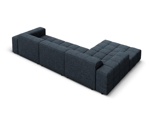 Cosmopolitan Design linker hoekbank Chicago 4-zits, chenille koningsblauw - 167x294x78cm