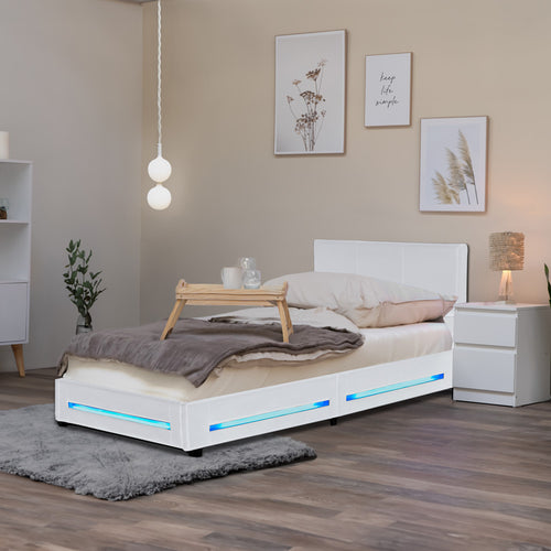Home Deluxe LED bed ASTEROID Wit 90 x 200 cm