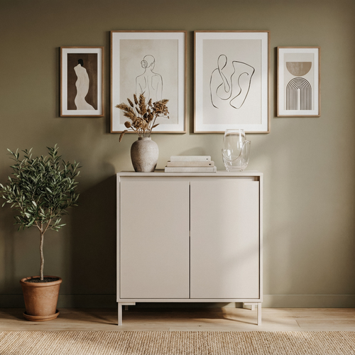 Calicosy - Dressoir NERIO - beige taal 81x40x87 cm