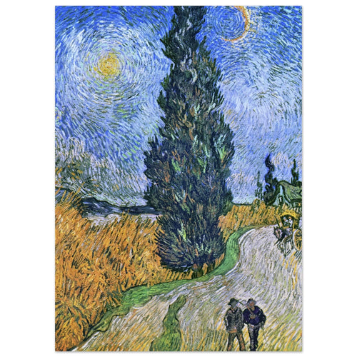 Artfulprints  Vincent van Gogh - Landweg in de Provence bij nacht   poster 50x70 cm - vtwonen shop