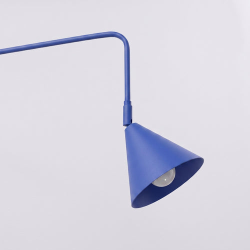 Sollux Lighting Wandlamp NOX 1 ultramarijn met schakelaar - 14x61x30cm