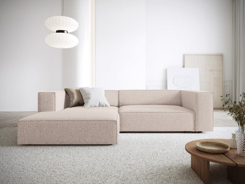Cosmopolitan Design linker hoekbank Arendal 3-zits, chenille, beige - 166x224x70cm