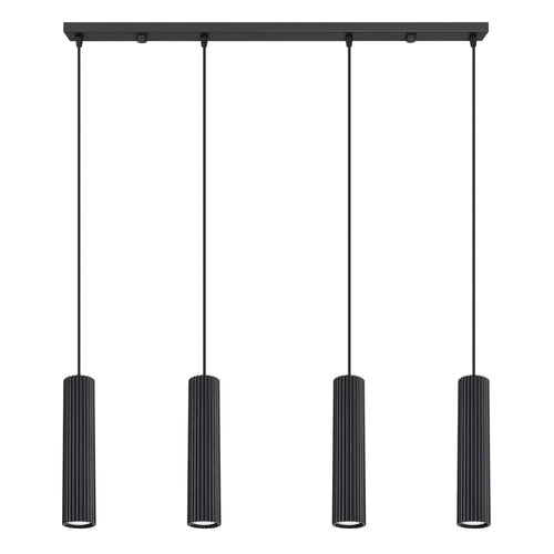 Sollux Lighting Hanglamp KARBON 4L zwart - 81x5x120cm