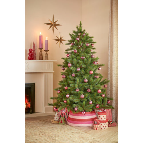 Mica Decorations Kerstballen Set - 60 Stuks - Ø7 cm - Onbreekbaar - Fuchsia