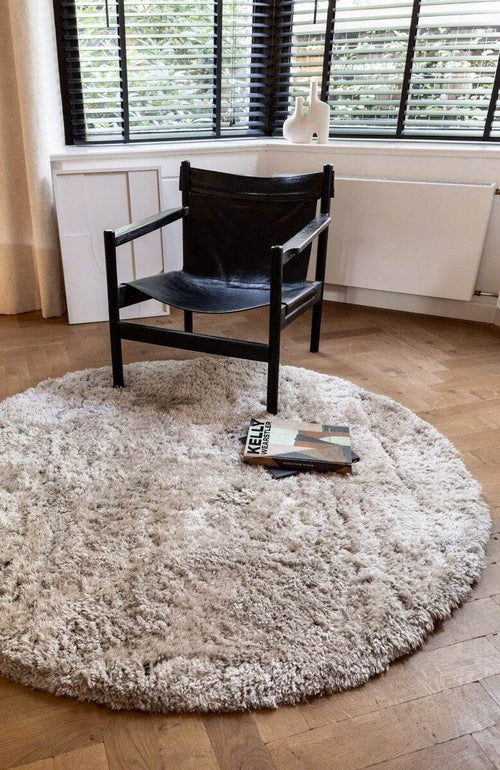 Interieur05 Rond Hoogpolig vloerkleed Fender wit/creme - 240 x 240 cm - vtwonen shop