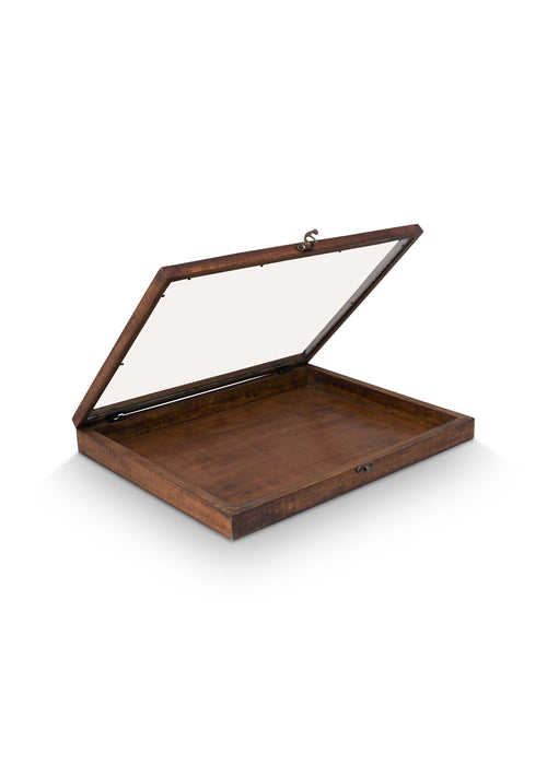 vtwonen Foto Opbergkist - Bewaardoosjes met deksel - Fotolijst houten kistje - Bewaardoos - Bruin - 42cm - vtwonen shop