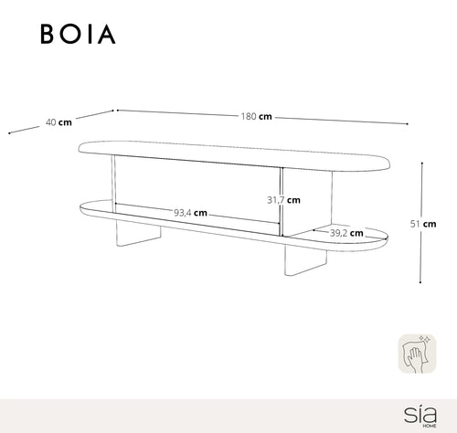 Sia Home - TV-meubel BOIA - multiplex lichte es 180cm