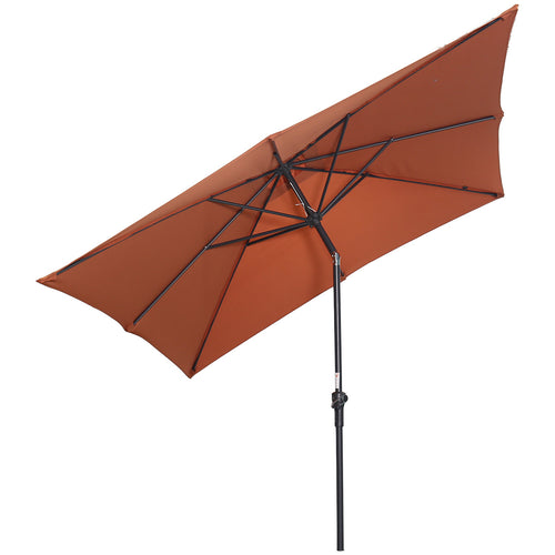 Lotus parasol - 250x250 cm - carbon black - koper