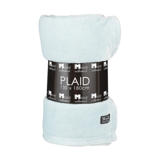 In The Mood Collection Famke Fleece Plaid - L180 x B130 cm - Mintgroen
