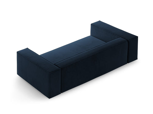 Cosmopolitan Design Bank Arendal 2-zits, chenille met ribbeleffect koningsblauw - 102x180x70cm