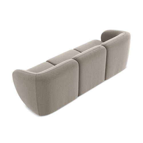LaMiaSofa 3-zits bank Cervo - velours - taupe - 244x94x75