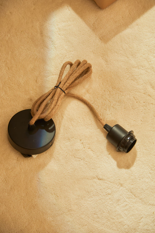 Calma House Jutekabel met E27-lampfitting en aansluitdoos Cable - Naturel - E27 225