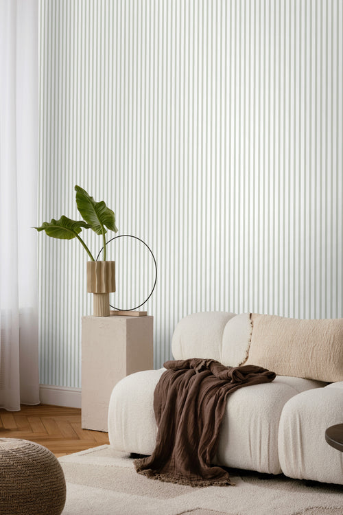 Sanders & Sanders behang geschilderde strepen lichtgroen - 50 x 900 cm - 935402